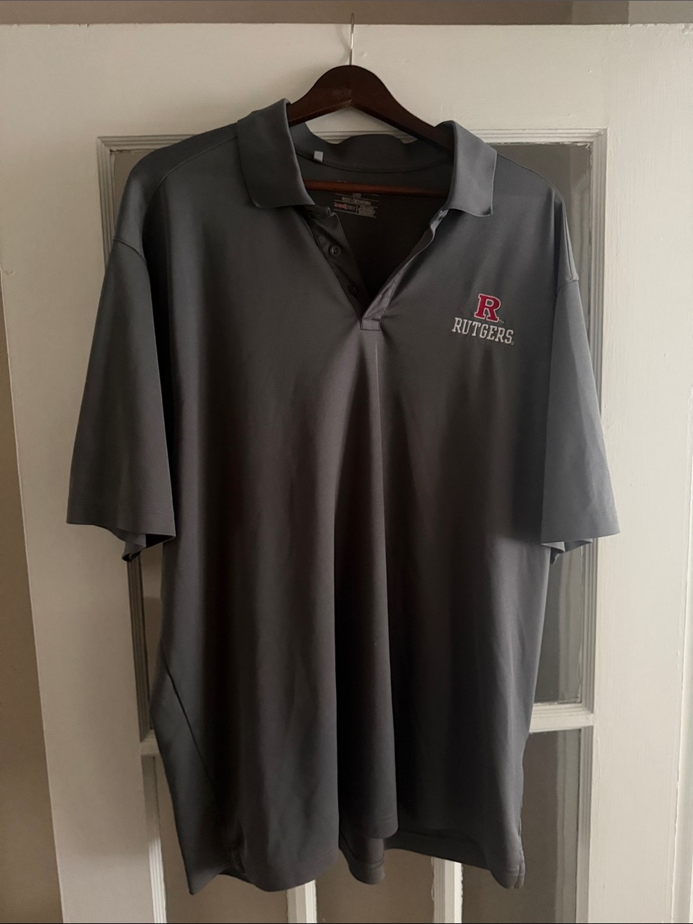 Rutgers Under Armour Men's Charcoal Gray Polo with R - Picture 5 of 5
